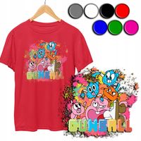 KOSZULKA DZIECIĘCA T-SHIRT Z NADRUKIEM - GUMBALL GAMBOL KOLORY - S 122-128