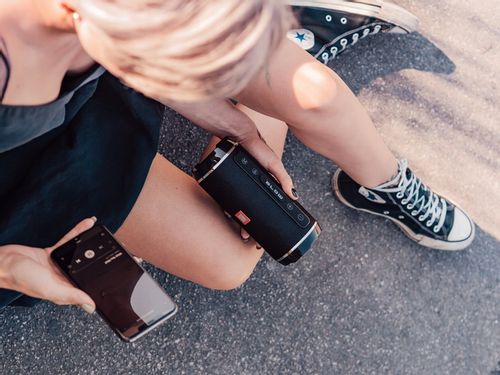 MOCNY GŁOŚNIK BEZPRZEWODOWY PRZENOŚNY SŁUCHAWKI BLUETOOTH DOUSZNE USB FM SD na Arena.pl