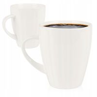 KUBEK PORCELANOWY BIAŁY RIGINA UNIWERSALNY TRADYCYJNY Z UCHEM DO HERBATY