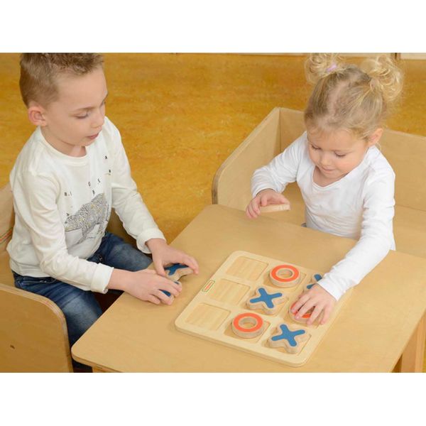 Kółko I Krzyżyk Drewniana Gra Dla Dzieci Log zdjęcie 7