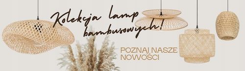 Lampa wisząca BOHO bambusowa czarna 38cm TH06 na Arena.pl