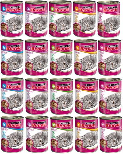 Benek Bezzbożowa Mokra Karma dla kota MIX 20x415g Puszki dla kota 92% na Arena.pl