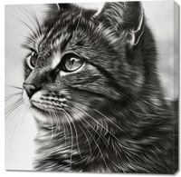 Obraz 100x100cm Kocie Wpatrzenie