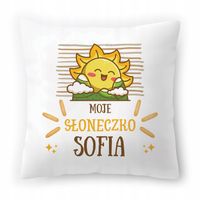 Poduszka Biała 40X40 Cm Dla Sofii Córki Dziecka Z Nadrukiem Ze Zdjęciem