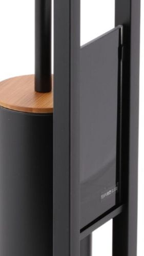 Stojak uchwyt wieszak na papier toaletowy i szczotkę do WC czarny na Arena.pl