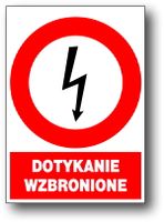 ZEZ/A-8 znak elektryczne  DOTYKANIE WZBRONIONE