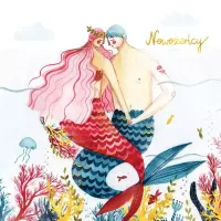 Karnet 155X155 Ślub - Syreny