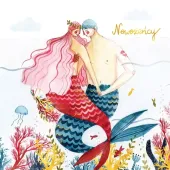 Karnet 155X155 Ślub - Syreny