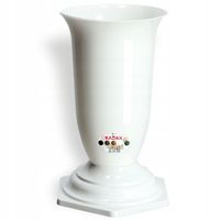 WAZON FLAKON NA CMENTARZ GRÓB NAGROBEK BIAŁY 29cm