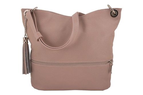 Skórzana torebka worek - Czerwono - czarna na Arena.pl