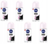 2X 6 x NIVEA Black&White Invisible Clear Antyperspirant Roll On, 50 ml