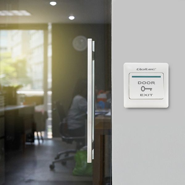 Qoltec Przycisk wyjścia biały zdjęcie 4