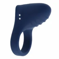 playboy pleasure point blue - silikonowy pierścień wibrujący, 10 trybow