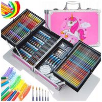 ZESTAW DO MALOWANIA DLA DZIECI ARTYSTYCZNY do SZKOŁY KREDKI FARBY + WALIZKA