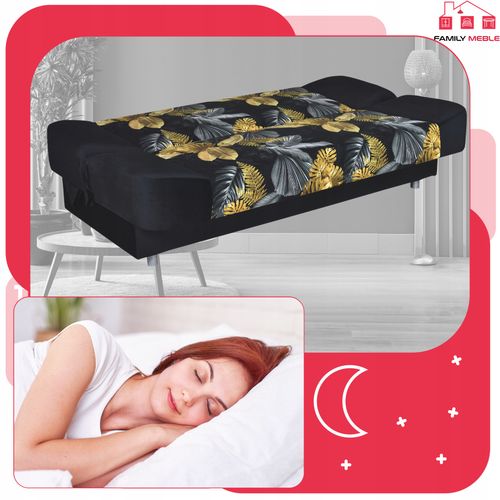 Kanapa sofa Sara Print Duo rozkładana wersalka spania bonell łóżko na Arena.pl