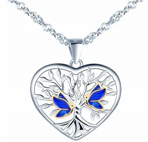 Srebrny Naszyjnik Serce ŁAŃCUSZEK z zawieszką celebrytka Srebro PRÓBA 925 na Arena.pl