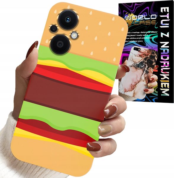 ETUI DO OPPO RENO7 LITE 5G - CASE BURGER CHEESEBURGER OBUDOWA PREZENT zdjęcie 1