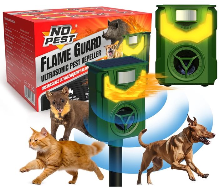 ULTRADŹWIĘKOWY ODSTRASZACZ PSÓW KOTÓW KUN LISÓW DZIKÓW SAREN JELENI NO PEST zdjęcie 9