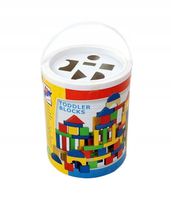 Klocki Drewno Wiaderko Sorter WoodyLand 100 el.