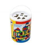 Klocki Drewno Wiaderko Sorter WoodyLand 100 el.