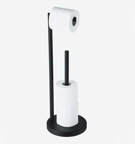 Stojak na papier toaletowy z uchwytem powlekany proszkowo 51cm BIAŁY na Arena.pl