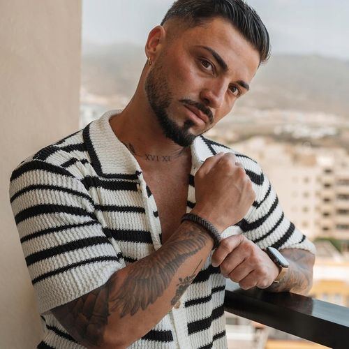 SERASAR Skórzana bransoletka dla mężczyzn [Steady] Brązowy, 20 cm na Arena.pl