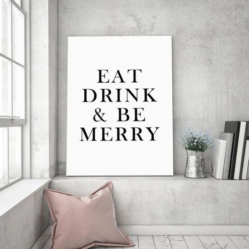 Obraz na płótnie – Canvas, typografia eat drink 40x60 na Arena.pl