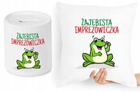 Zestaw Poduszka + Skarbonka Imprezowicza Prezent Z Nadrukiem Ze Zdjęciem