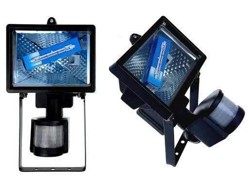 Lampa zewnętrzna z czujnikiem ruchu hermetyczna halogenowa ogrodowa ścienna zdjęcie 1