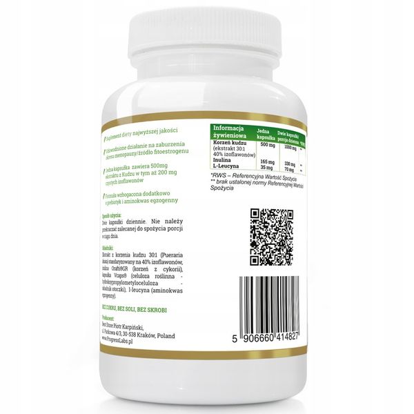 KUDZU ROOT Extract 500mg 40% isoflavones 3x60kaps zdjęcie 2