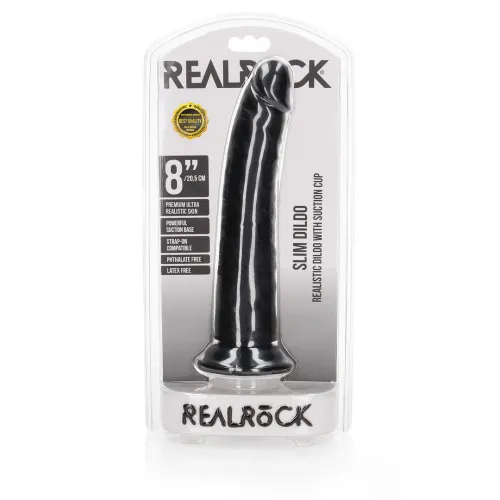 realrock model slim 20,5 cm z przyssawką - smukła anatomiczna forma na Arena.pl