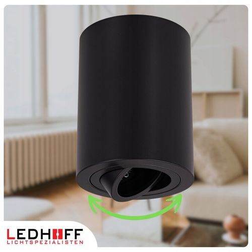 Oprawa natynkowa Halogenowa SPOT Tuba LED GU10 DUŻA czarna RUCHOMA na Arena.pl