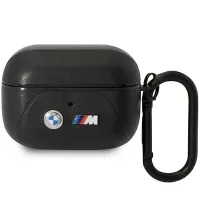 Etui BMW Leather Curved Line na AirPods Pro - czarne