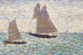 Plakat 91,5x61cm Two Sailboats, Seurat Vintage do Salonu