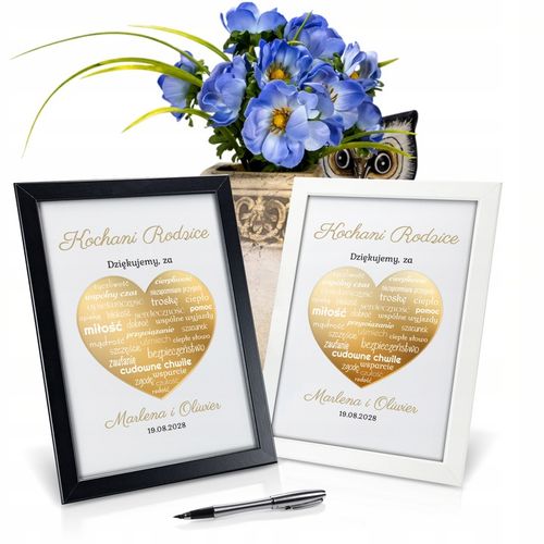ŚLUBNE PODZIĘKOWANIA DLA RODZICÓW MAMY TATY OBRAZ RAMKA PLAKAT ŚLUB 3D na Arena.pl