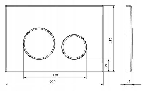 PRZYCISK DO SPŁUCZKI Cersanit CHROM MAT SATYNA WC Przycisk Spłukujący do WC na Arena.pl