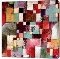 Obraz 90x90cm Red Green, Paul Klee Vintage do Salonu