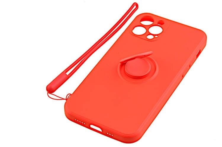 Etui Pastel Ring do Apple iPhone 12 Pro czerwony zdjęcie 1