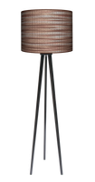Lampa podłogowa - trójnóg drewniana duża - Rattan brąz