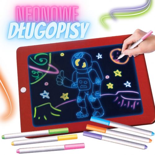 WOOPIE Magiczny Tablet Graficzny do Rysowania Neonowe Kolory na Arena.pl