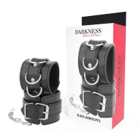 darkness eleganckie kajdanki pcv regulowane czarne uniwersalne