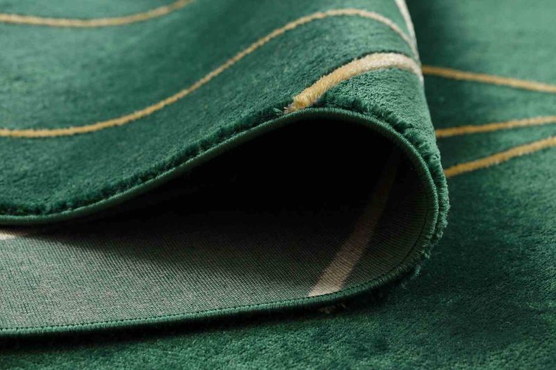 RUG/LU/ESTEMA/GEOMETRIC/BOTTLEGREEN+GOLD/80x150 zdjęcie 7