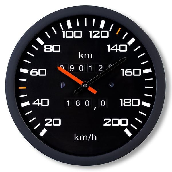 Zegar Prędkościomierz - cichy mechanizm zdjęcie 1