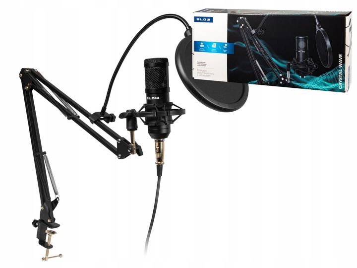 MIKROFON STUDYJNY USB JACK POJEMNOŚCIOWY GAMINGOWY STATYW FILTR DUZY ZESTAW zdjęcie 5