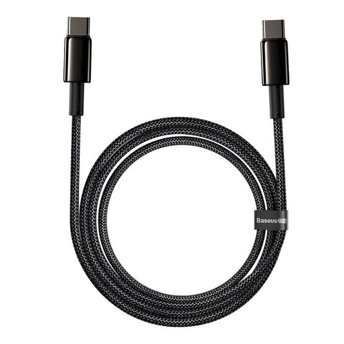 kabel usb-c do usb-c baseus tungsten gold, 100w,  2m (czarny) na Arena.pl
