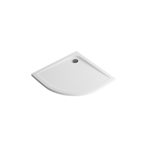 Sense brodzik półokrągły 80x80 cm niski, biały połysk na Arena.pl