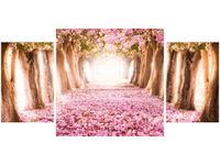 80X40CM ROMANTYCZNA ALEJKA TRÓJ OBRAZ