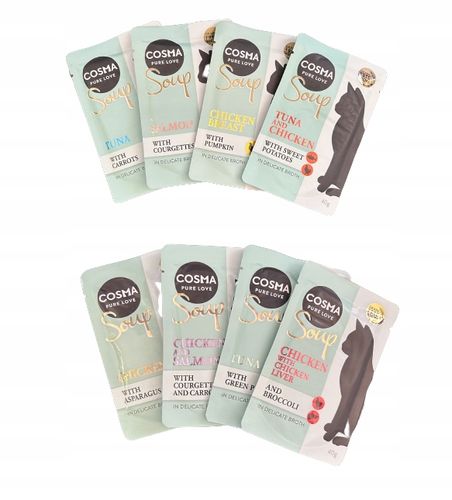 Mokra karma dla kota Cosma soup 12 x 40 g mix smaków 0,48 kg na Arena.pl