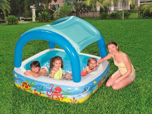Basenik dla dzieci z daszkiem 140 x 140 x 114 cm Bestway 52192 na Arena.pl