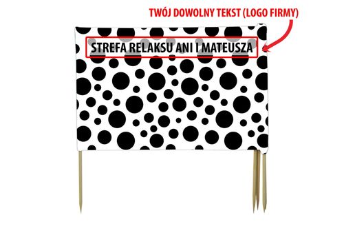 PARAWAN PLAŻOWY Groszki z indywidualnym  napisem 8 PANELI 28.8 na Arena.pl